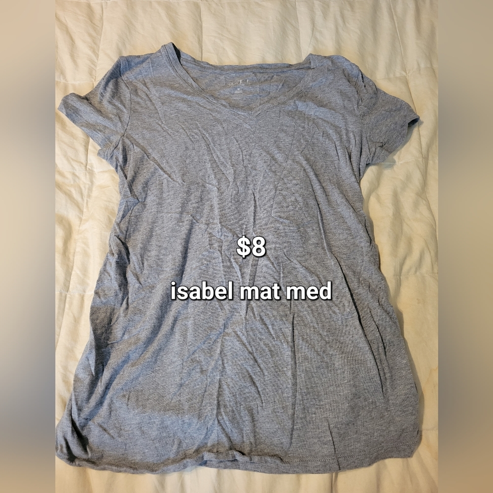 Isabel Maternity Grey V Neck Top